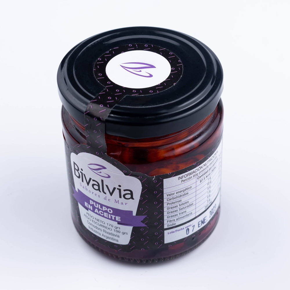 Pulpo en Aceite - 170 gramos - BIVALVIA