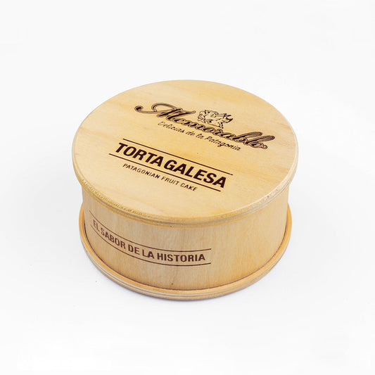 Torta Galesa - 300 gramos en Caja de Madera Redonda